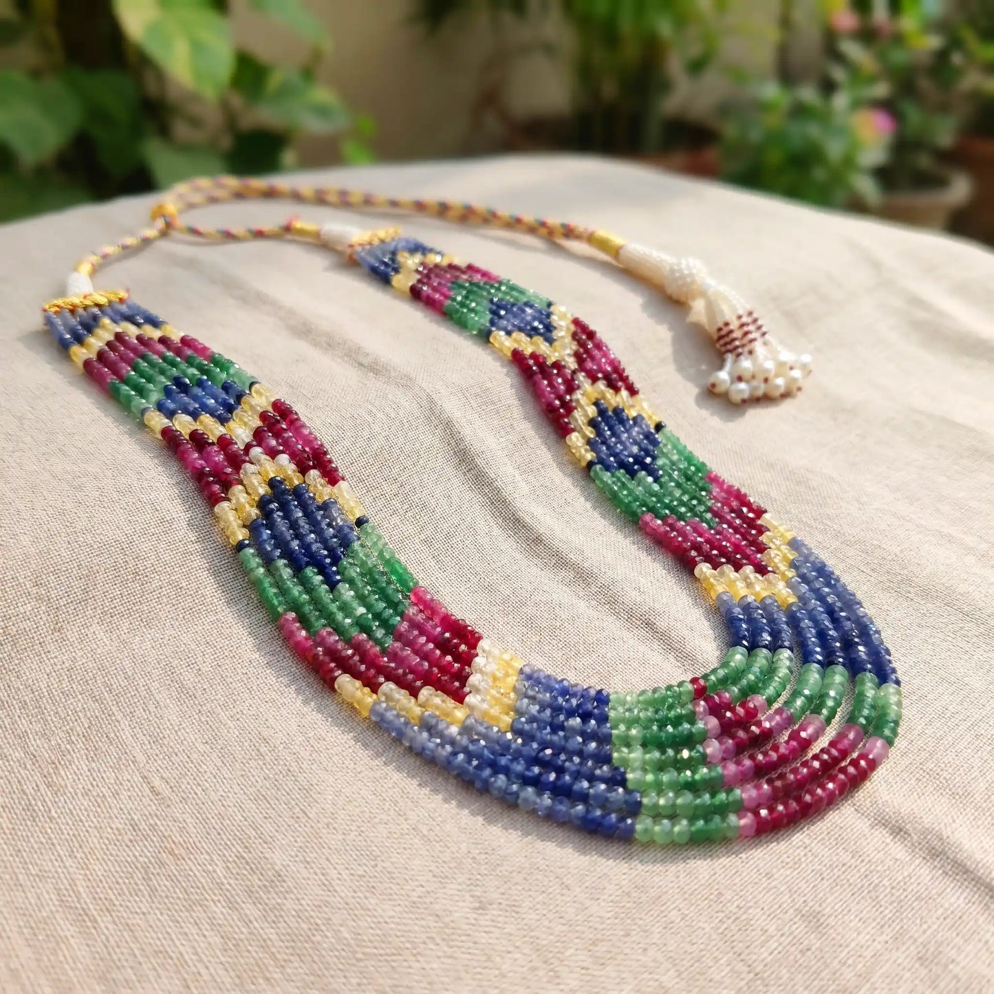 Multi Sapphire Crystal Necklace