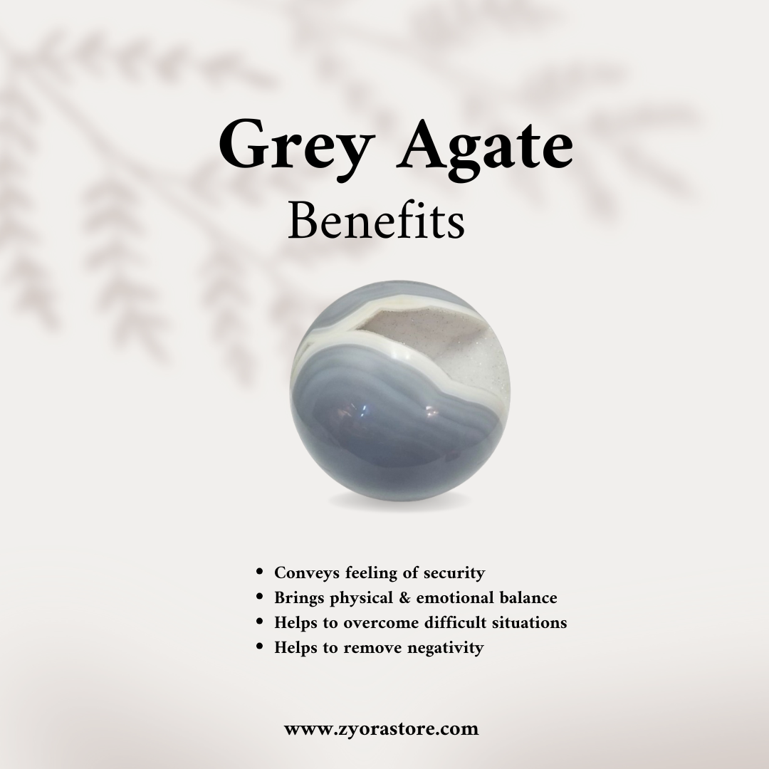Grey Agate Necklace - ZyoraStore