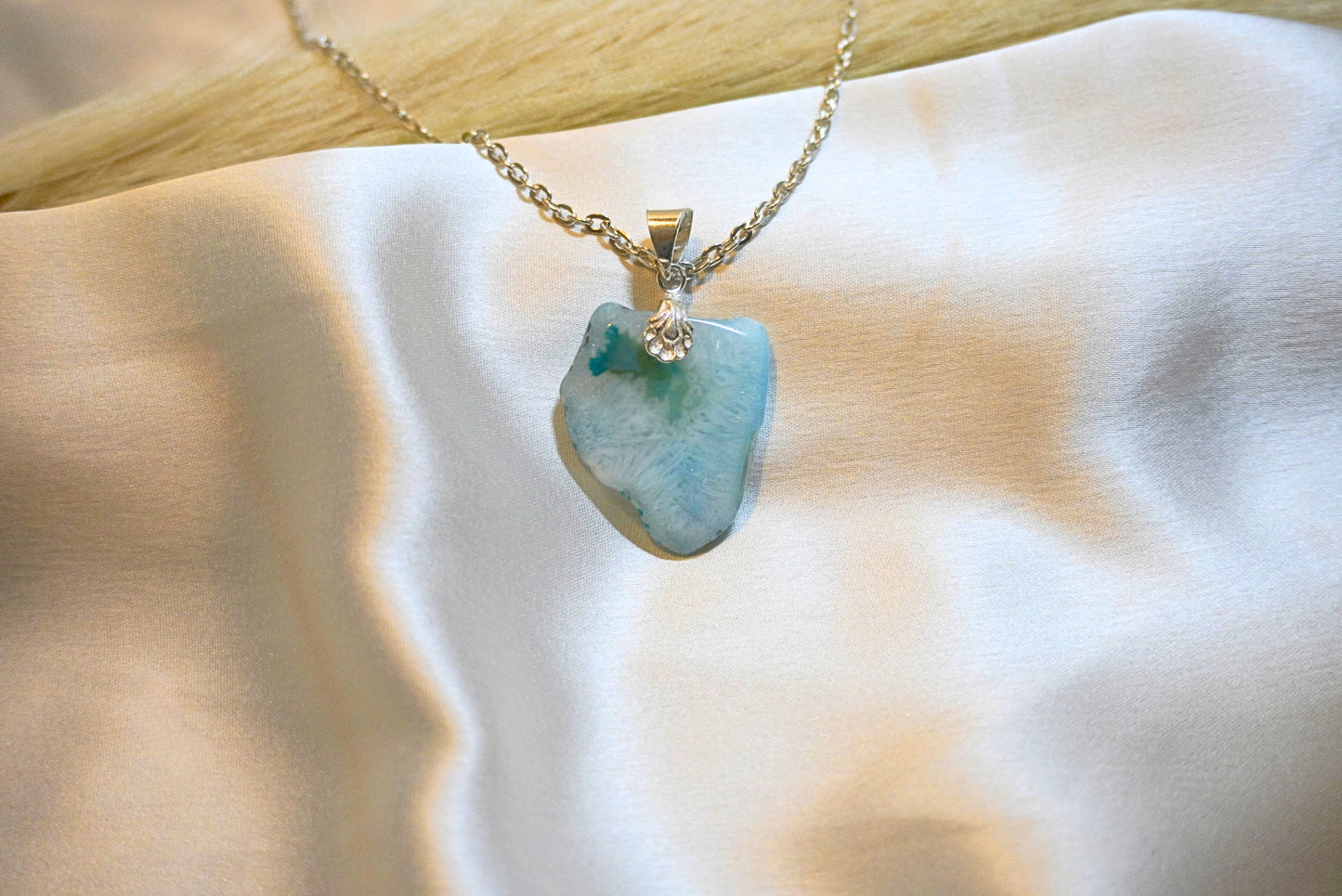 Blue Druzy Necklace