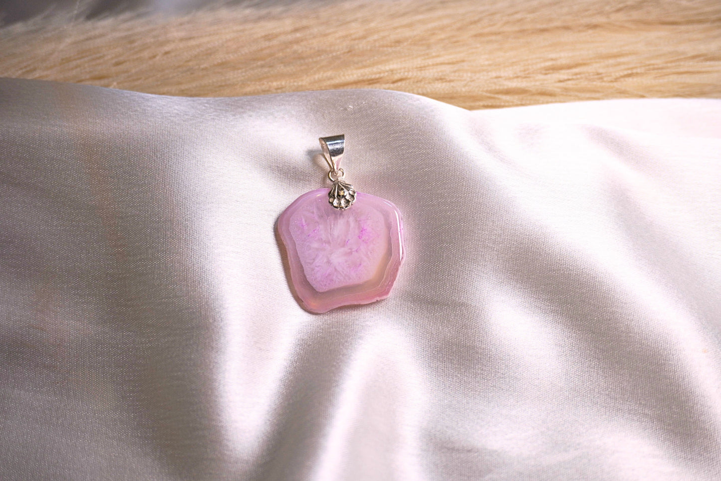 Pink Druzy Necklace