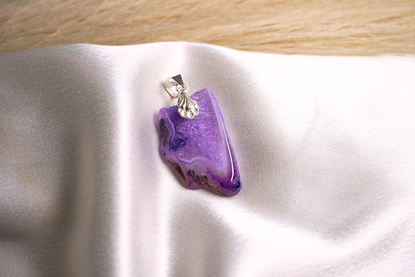 Purple Druzy Necklace