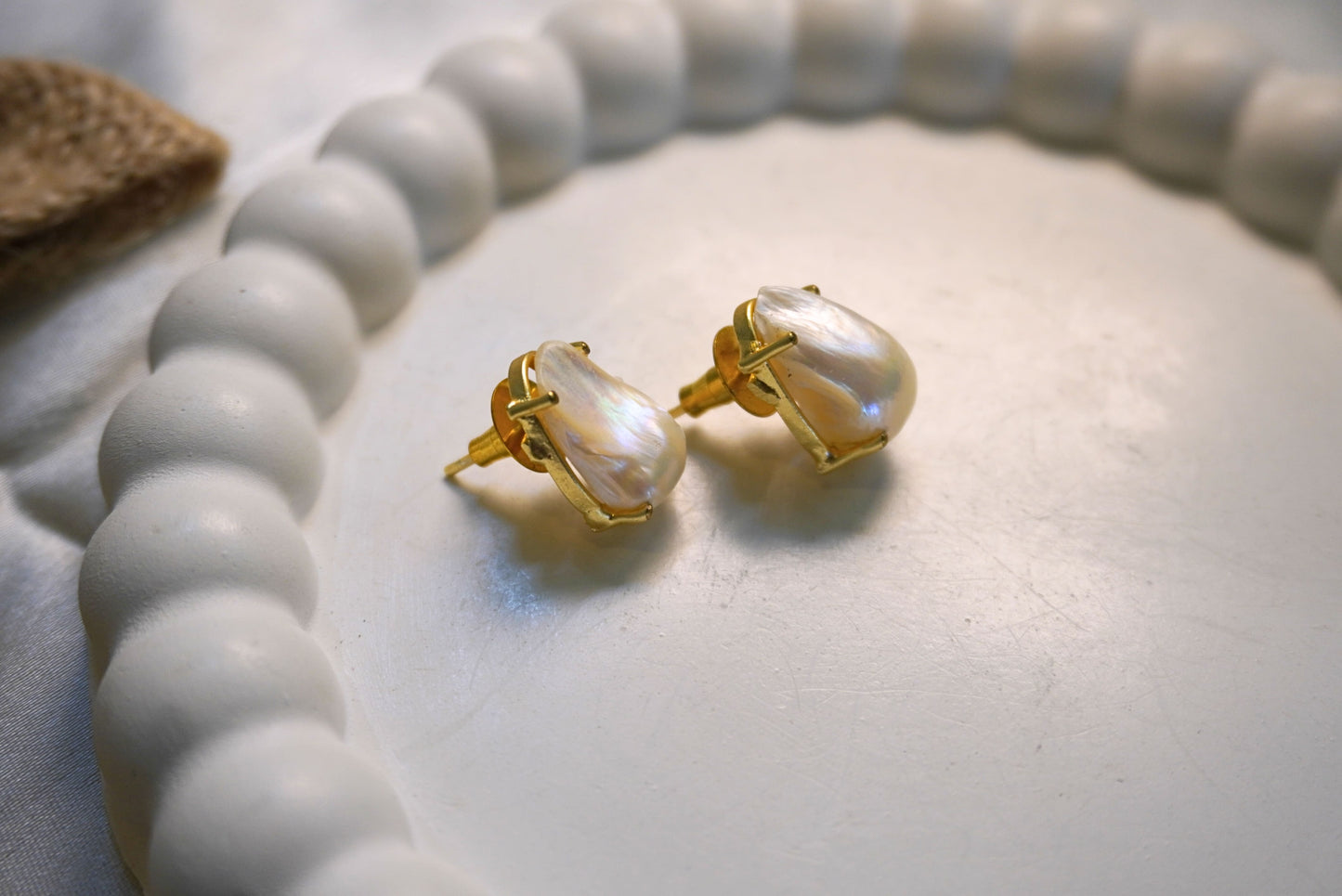 Pearl Baroque Stud Earrings