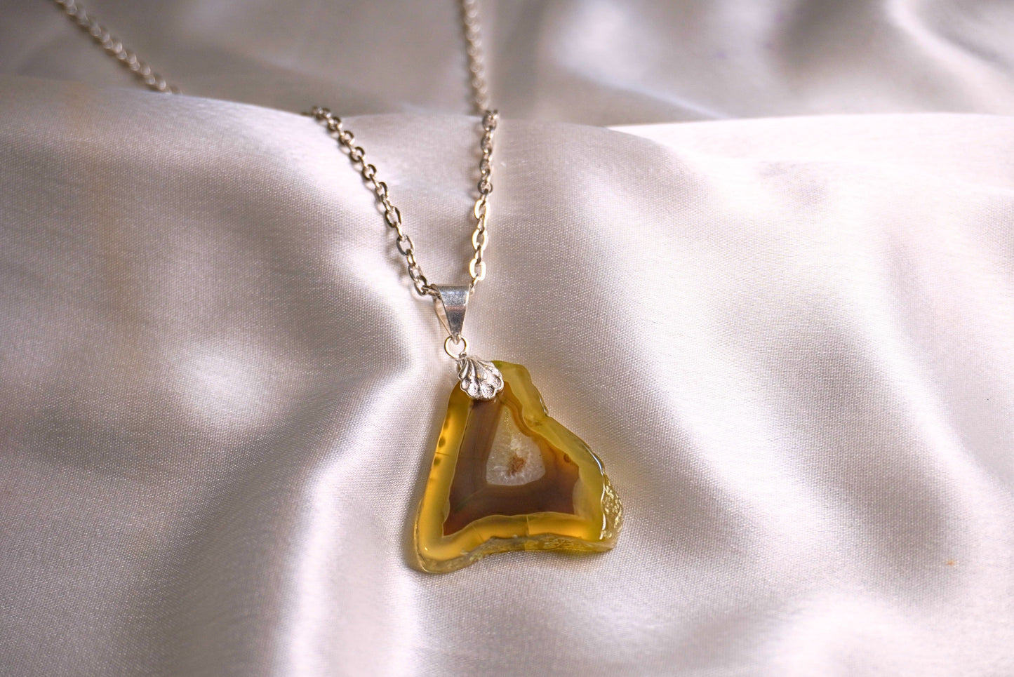 Golden Aura Druzy Necklace