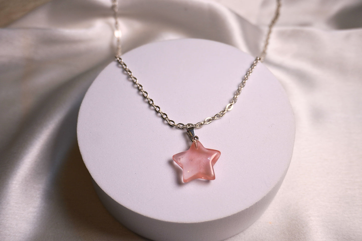Cherry Quartz Star Necklace