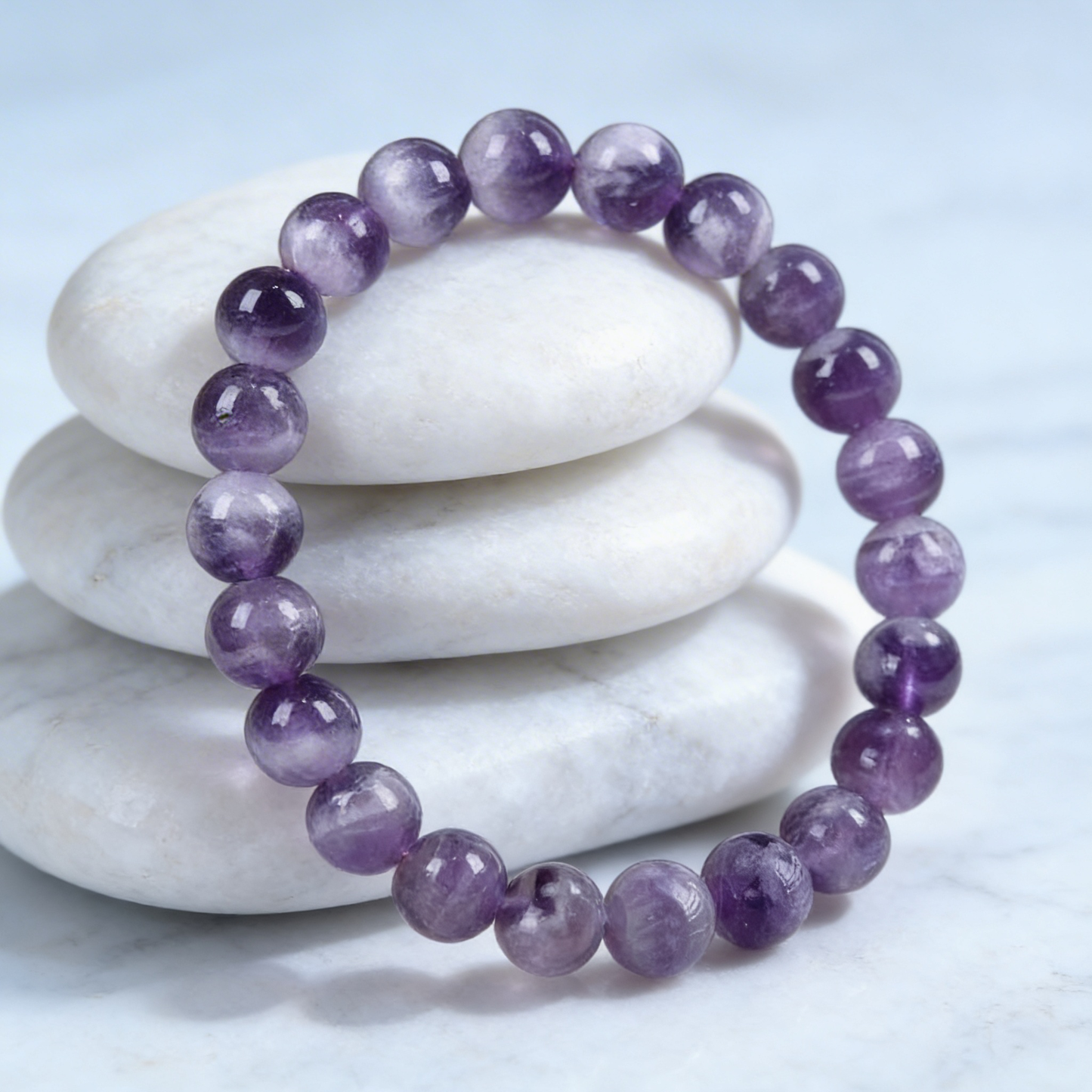 Natural Amethyst Bracelet- For Calm Sleep & Stress Relief