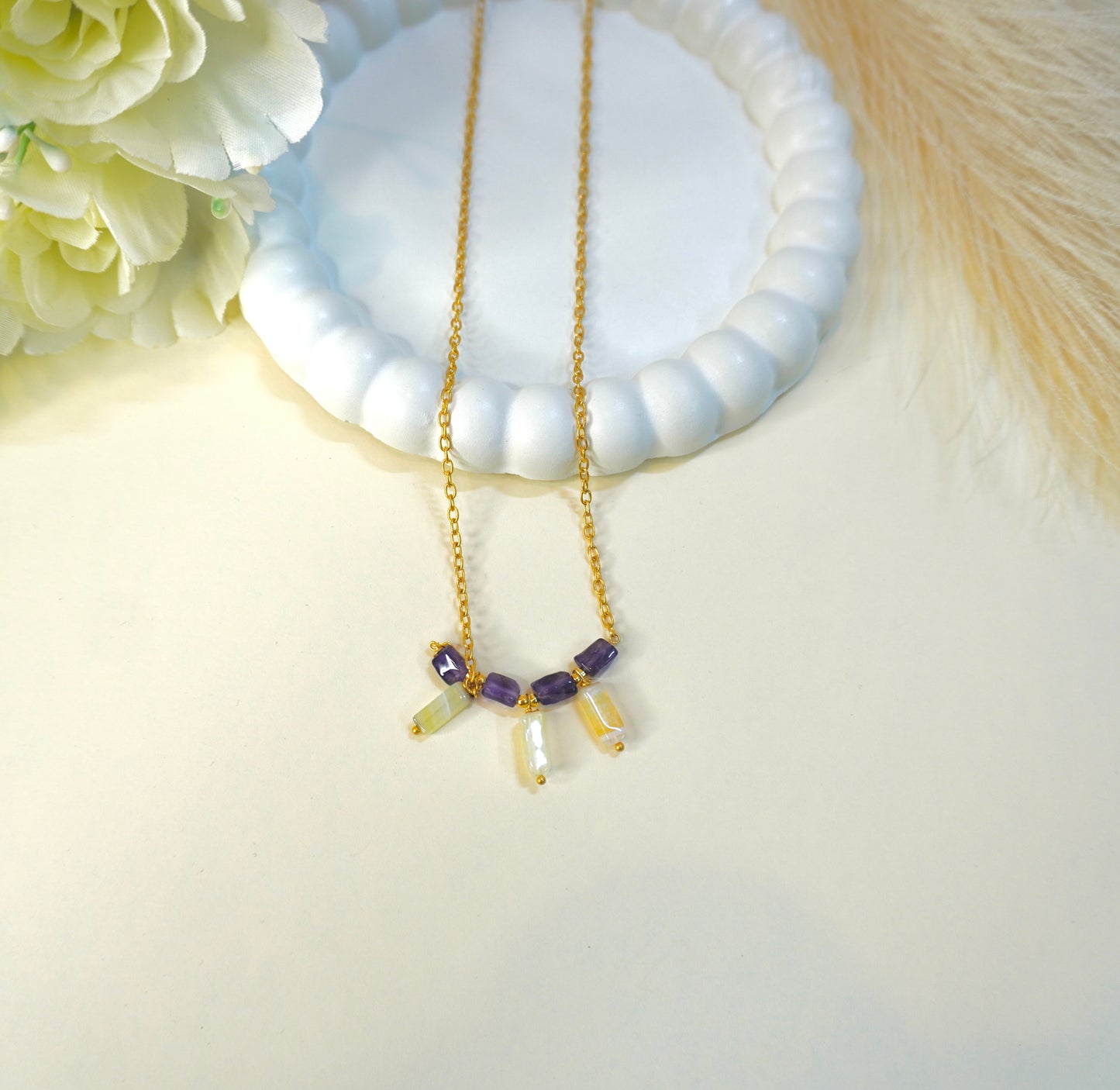Amethyst & Chalcedony Harmony Necklace