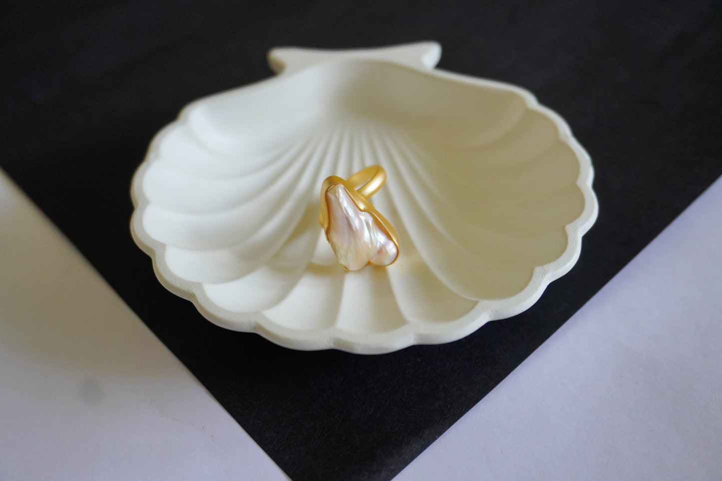 Baroque Pearl Statement Ring