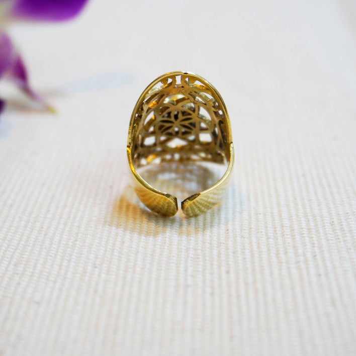 Turquoise Carved Ring