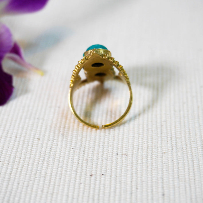 Turquoise Padma Ring