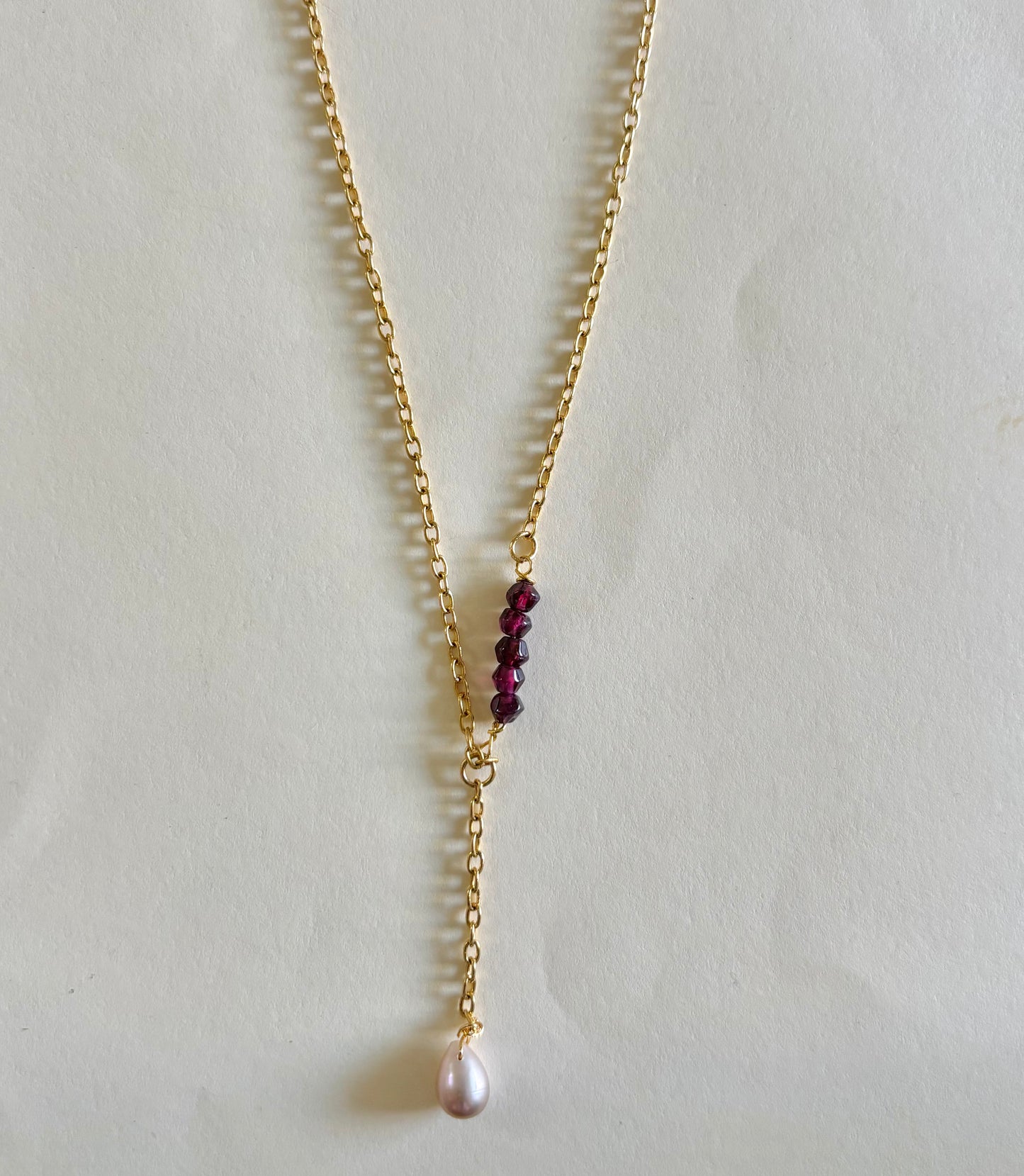 Garnet & Pearl Empowerment Necklace