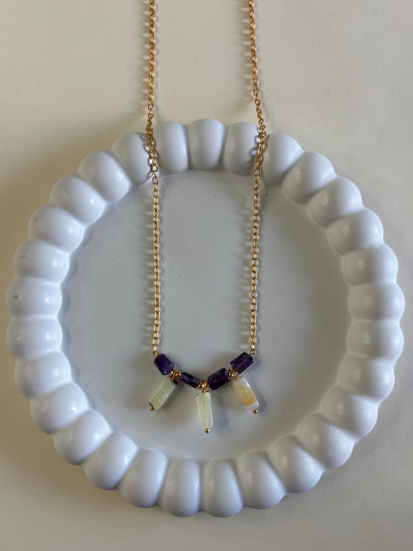 Amethyst & Chalcedony Harmony Necklace