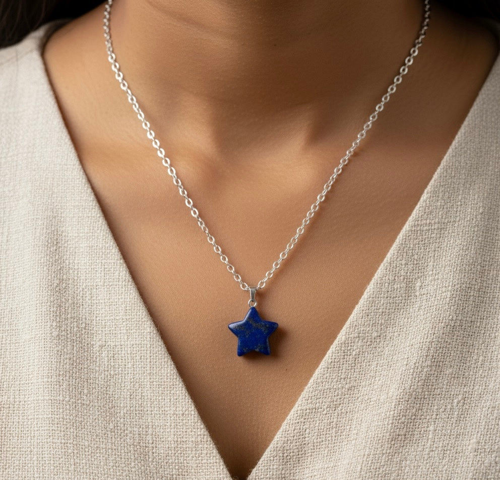 Lapis Star Necklace