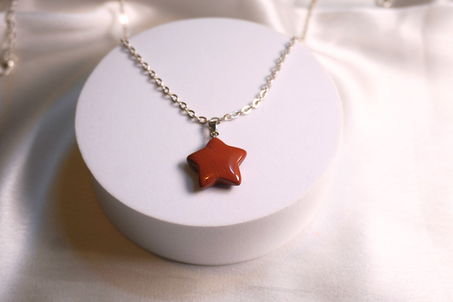 Red Jasper Star Necklace - ZyoraStore