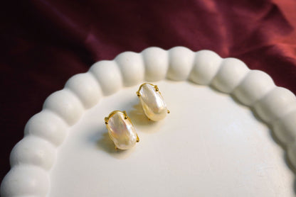 Pearl Baroque Stud Earrings