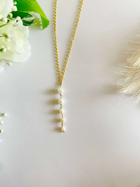 Everyday elegant pearl necklace-gold plated jewelry in budget