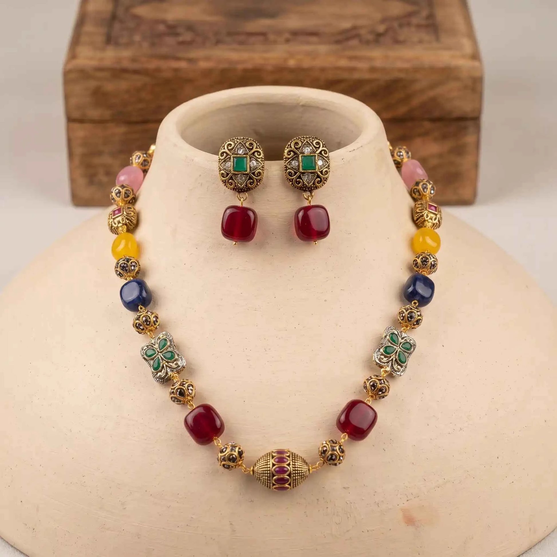Mehr Noor Multicolor Necklace Set