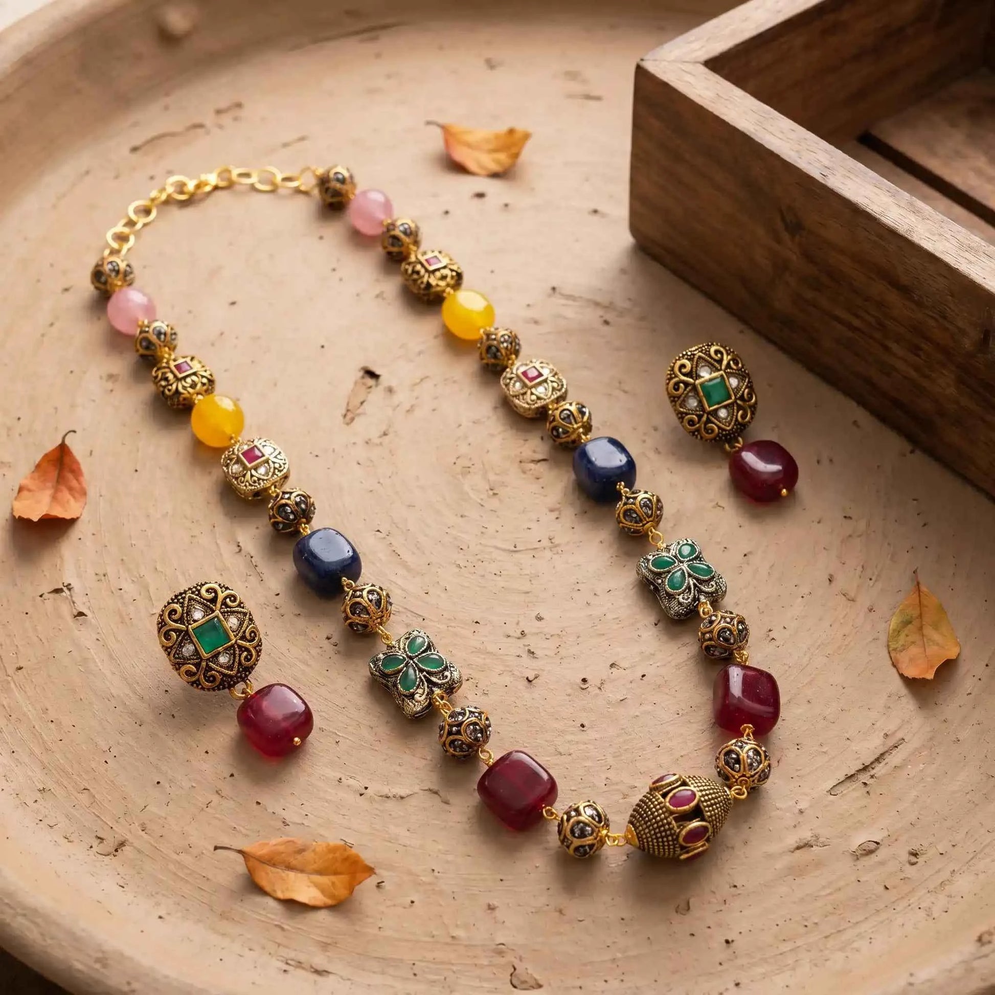 Mehr Noor Multicolor Necklace Set