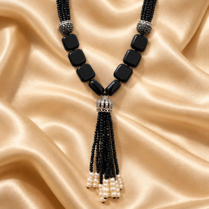 Black Tassel Necklace
