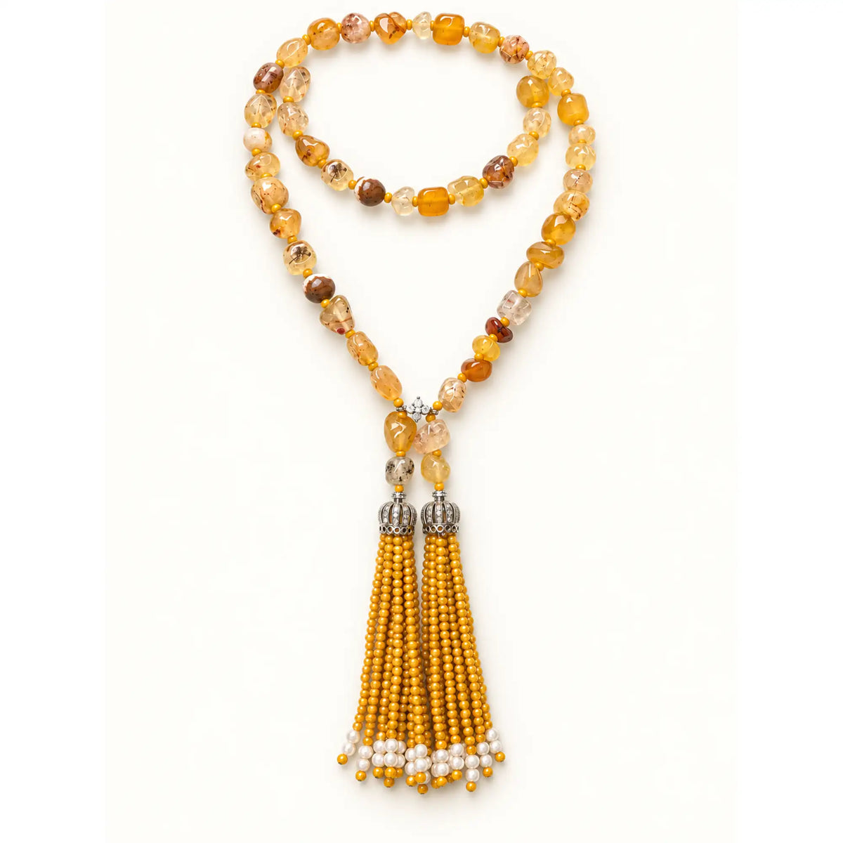 Yellow Tassel Necklace