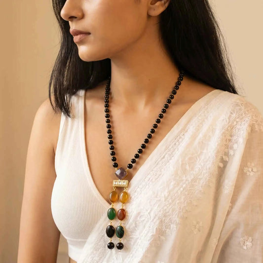 Aura Multi Stone Pendant Necklace