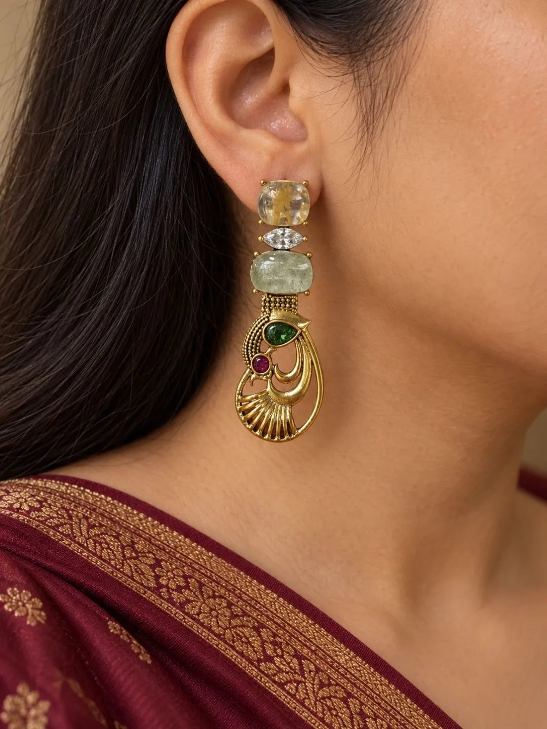 Mayuri Peacock Earrings