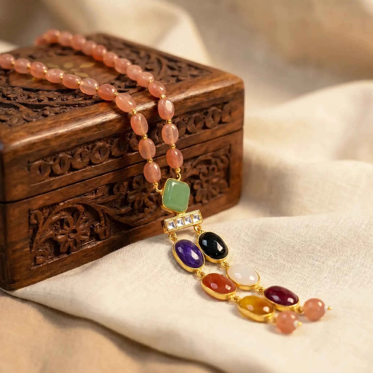 Rose Luxe Multi Stone Necklace