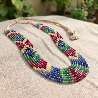 Multi Sapphire Crystal Necklace