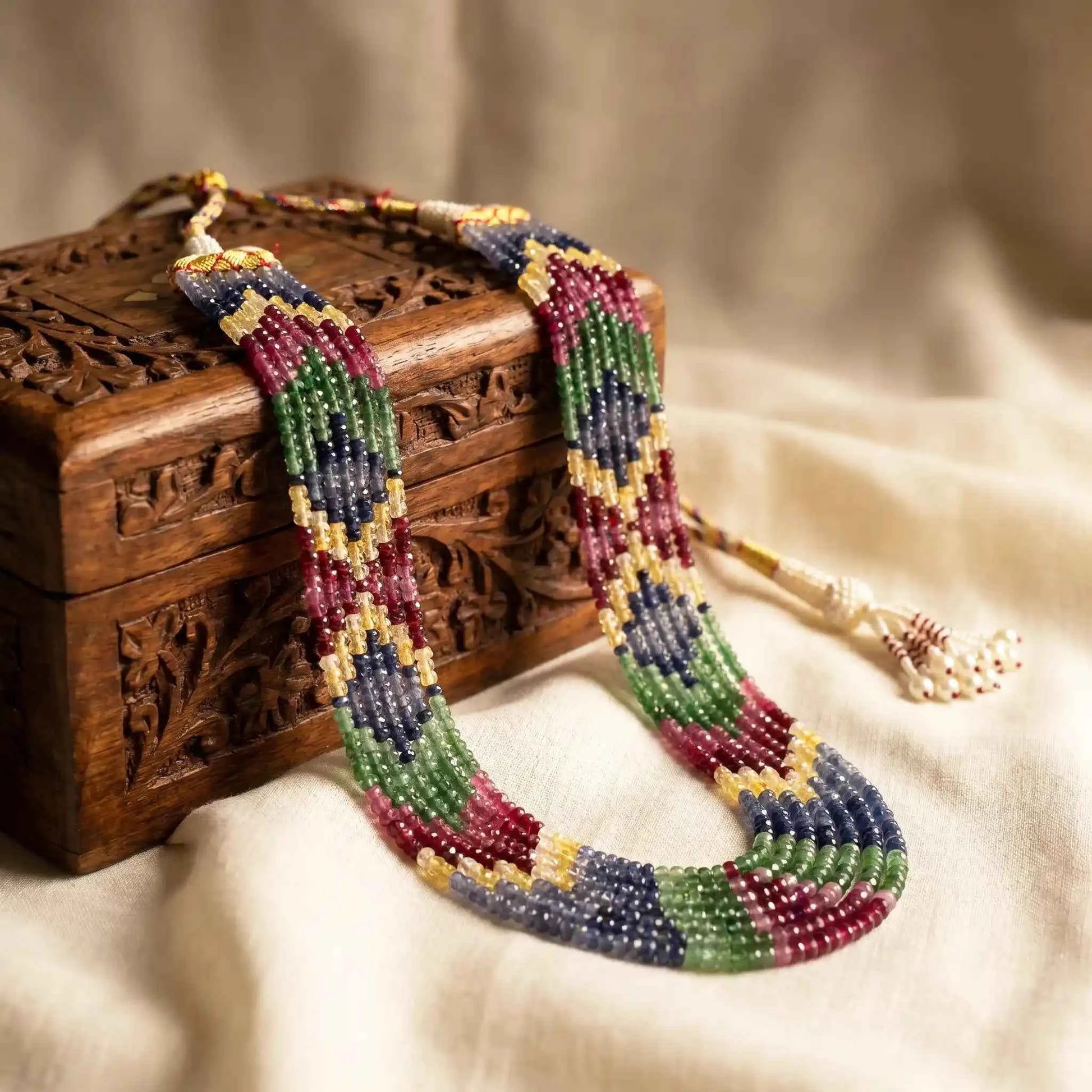 Multi Sapphire Crystal Necklace