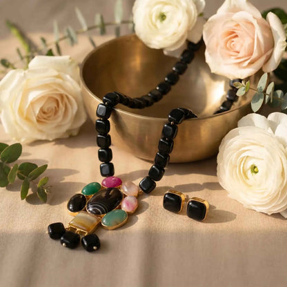 Noir Statement Necklace Set