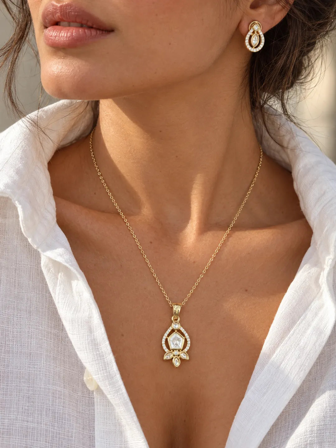 Ruhani Kundan Necklace Set