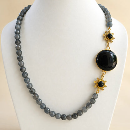 Dusk Grey Agate Necklace
