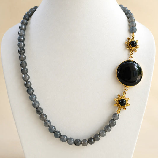 Dusk Grey Agate Necklace