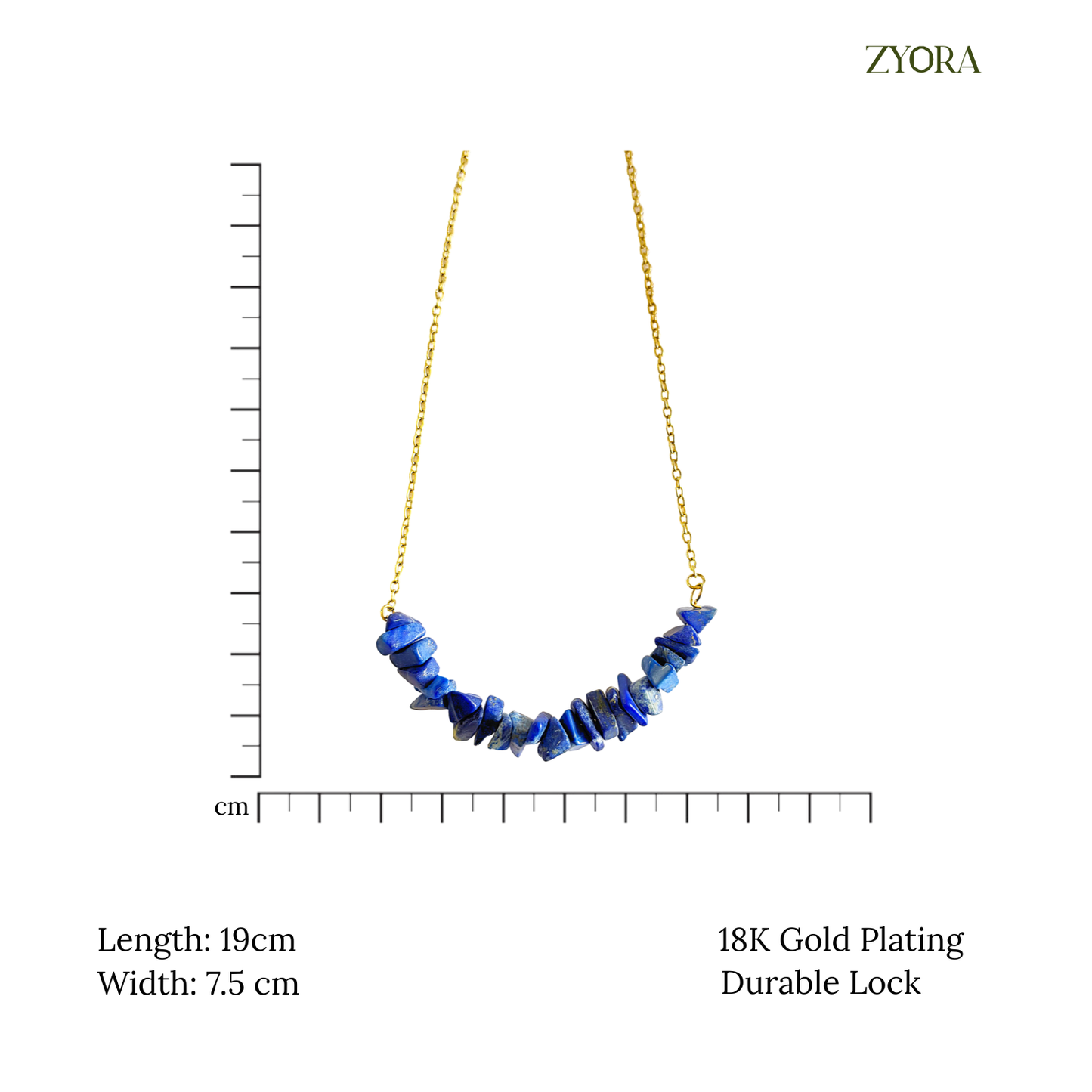 Lapis Lazuli Clarity Necklace| Designer Statement Jewelry | Office & Party Wear Necklace