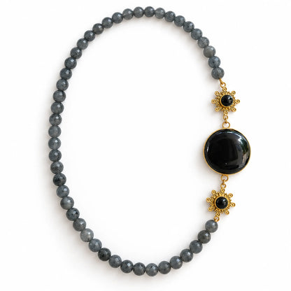 Dusk Grey Agate Necklace