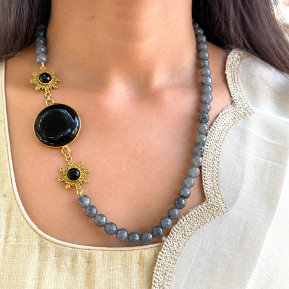 Dusk Grey Agate Necklace