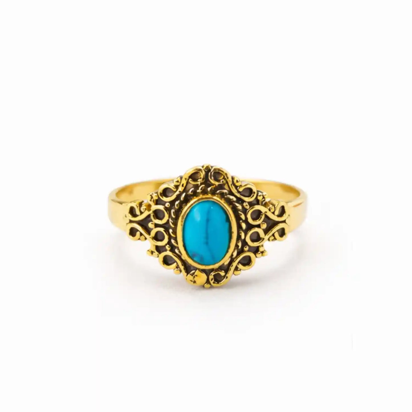 Turquoise Mandala Ring