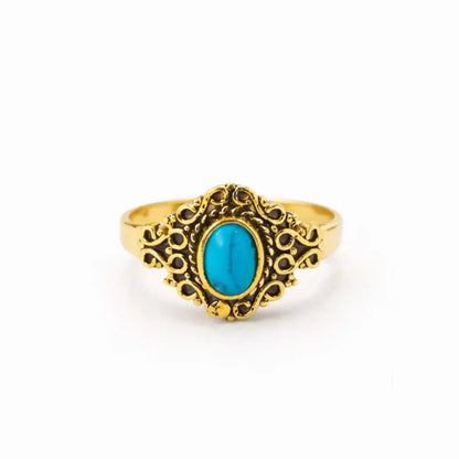 Turquoise Mandala Ring