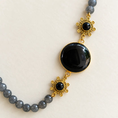 Dusk Grey Agate Necklace