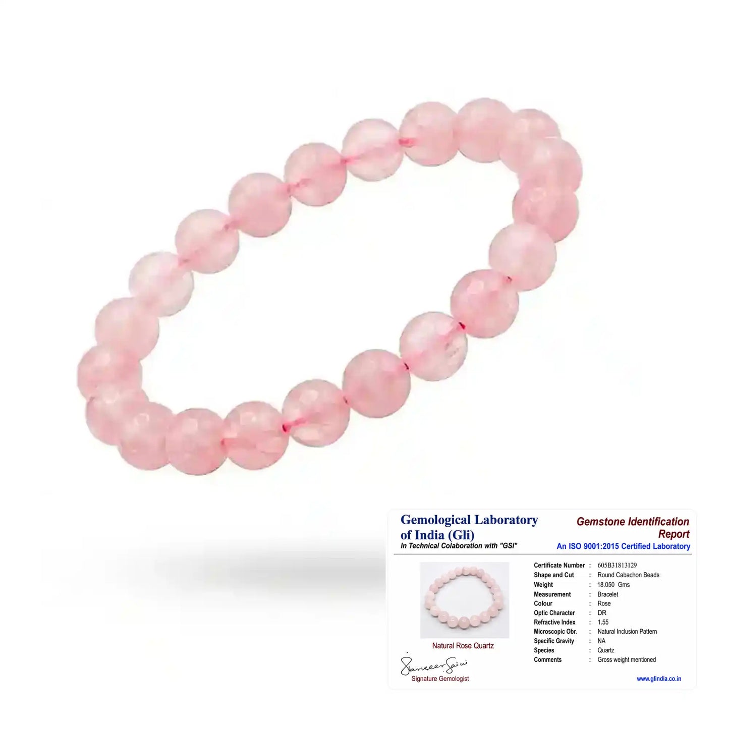 Rose Quartz Bracelet – Natural Love & Healing Stone Bracelet
