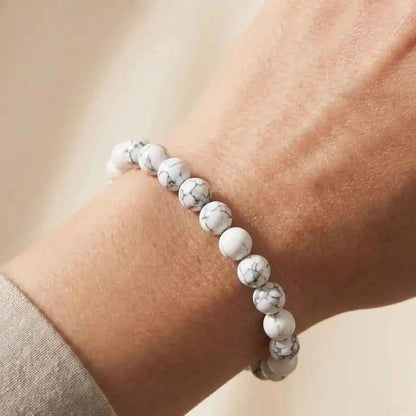 Natural White Howlite Bracelet