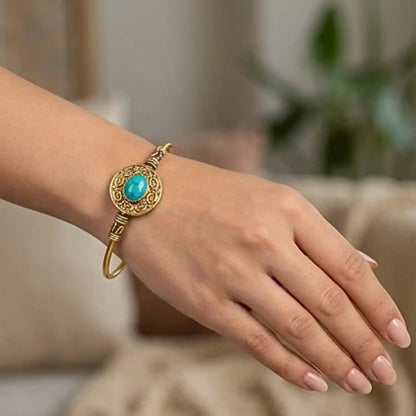 Turquoise Spiral Cuff