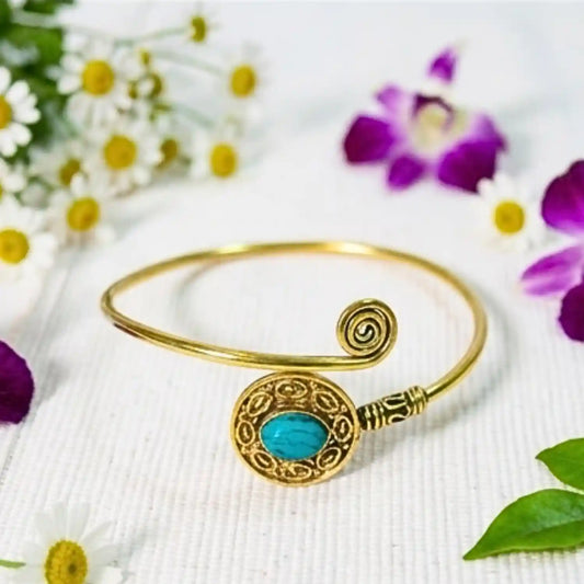 Turquoise Spiral Cuff