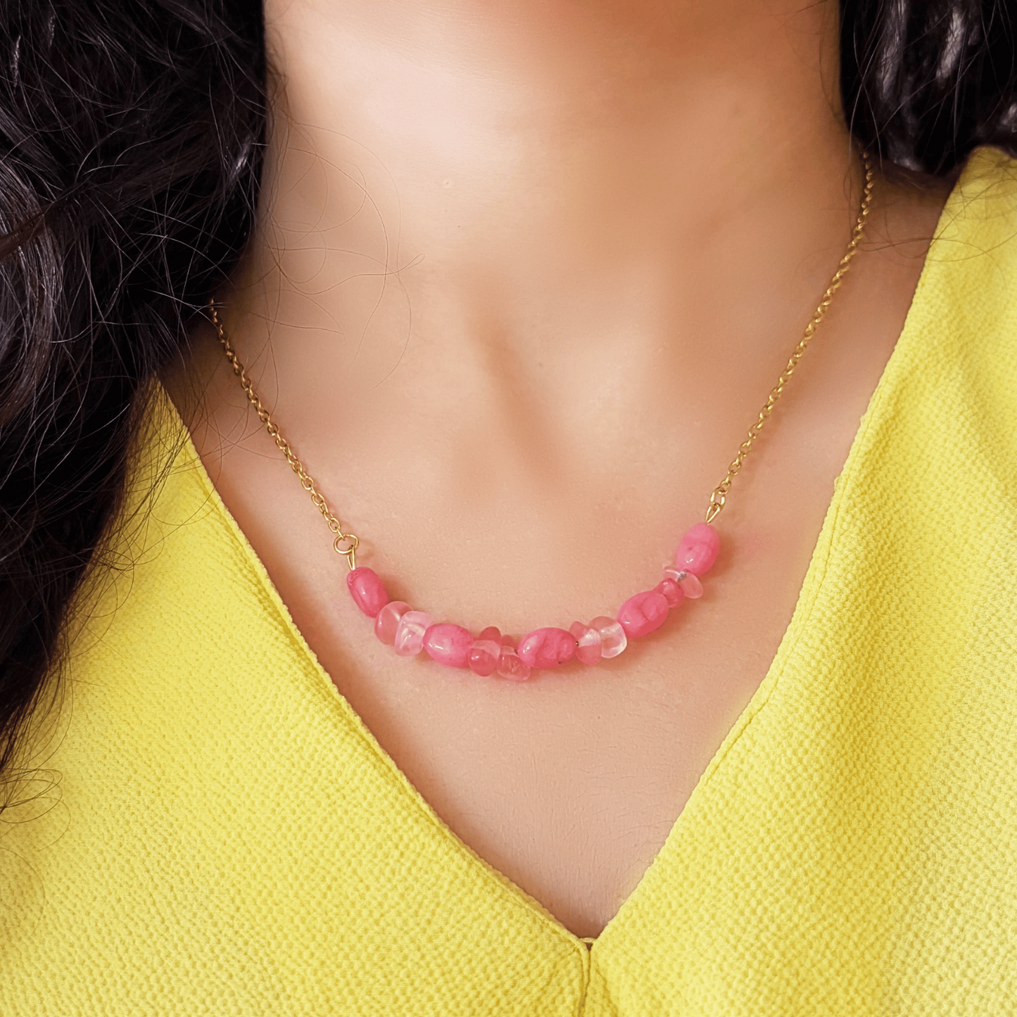 Rose Quartz Pure Heart Necklace