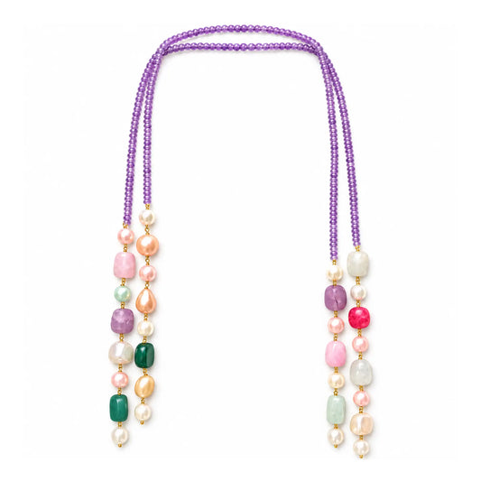 Purple Lariat Necklace