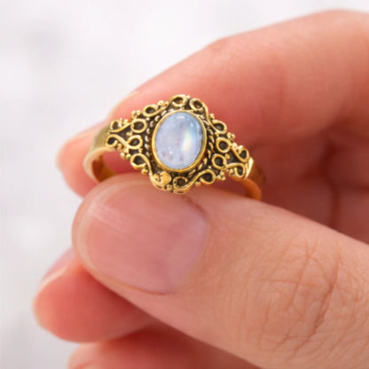 Moonstone Mughal Ring