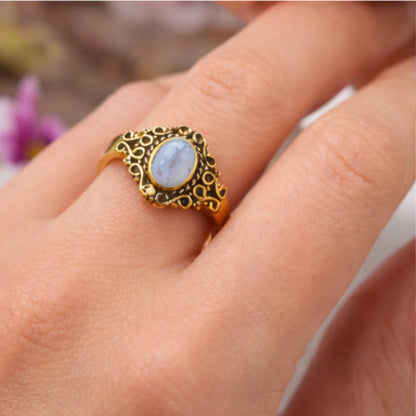 Moonstone Mughal Ring