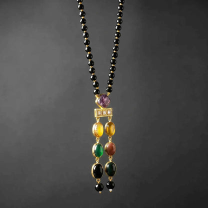 Aura Multi Stone Pendant Necklace