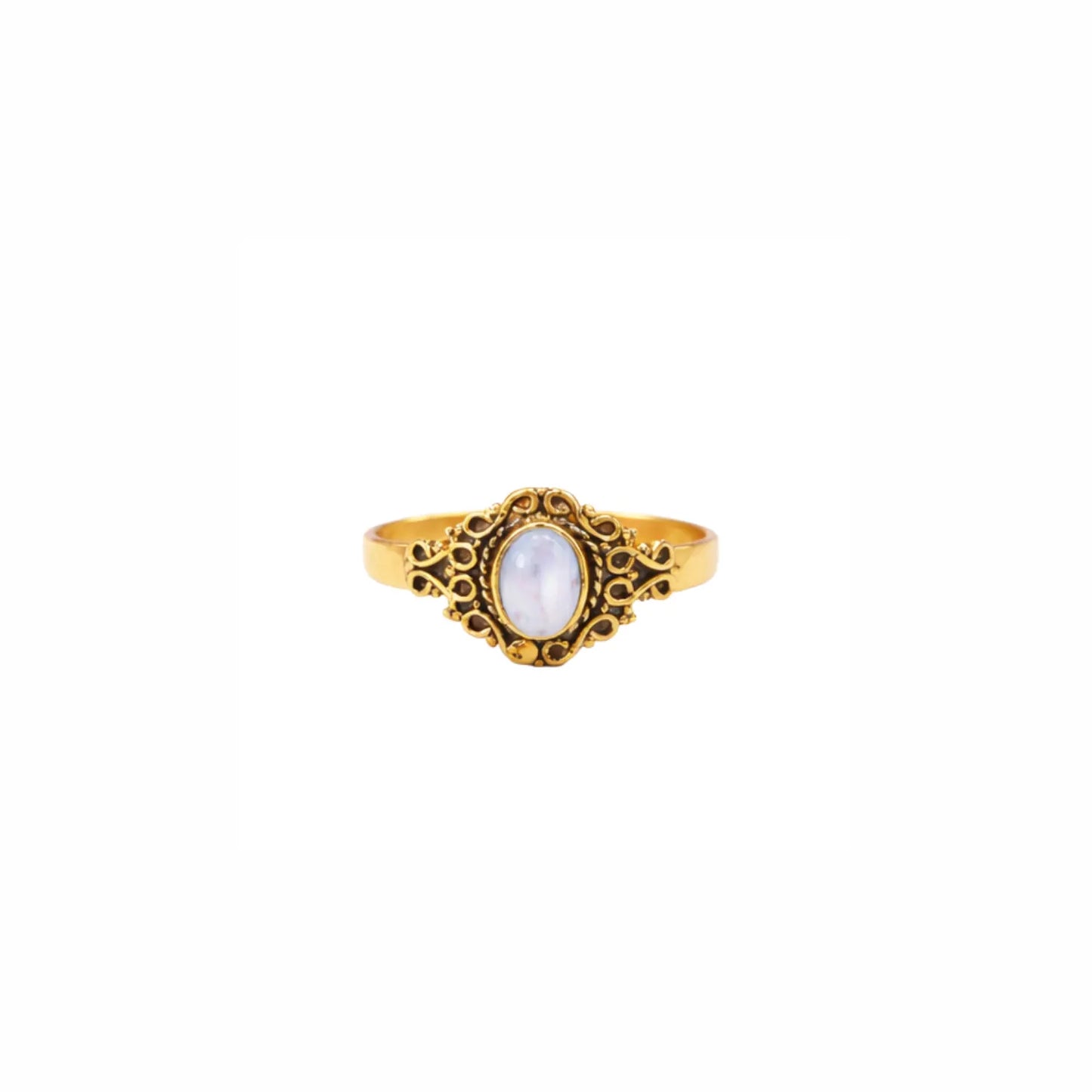 Moonstone Mughal Ring