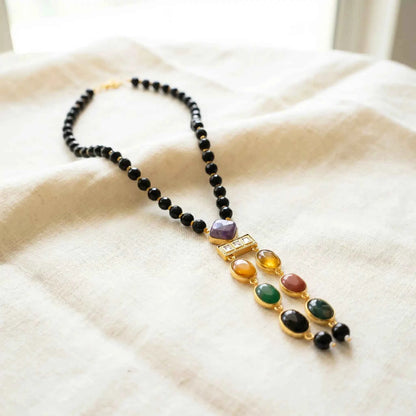 Aura Multi Stone Pendant Necklace