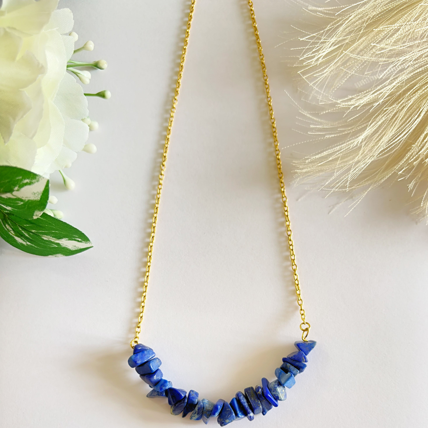 Lapis Lazuli Clarity Necklace| Designer Statement Jewelry | Office & Party Wear Necklace